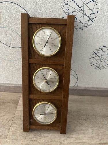 Antike holz wetterstation - holz-wetterstation, 3x