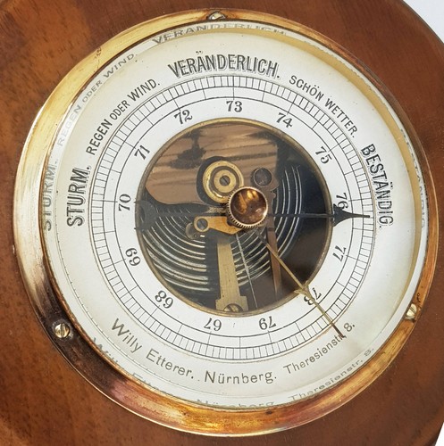 Barometer holz messing - holz,