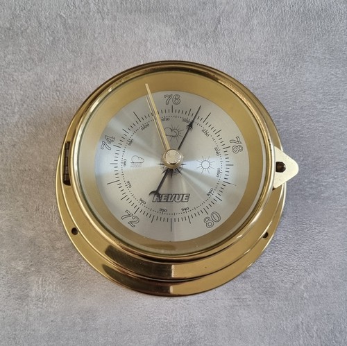Revue messing barometer rund - messing,
