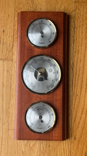 Analoge wetterstation holz - wetterstation,