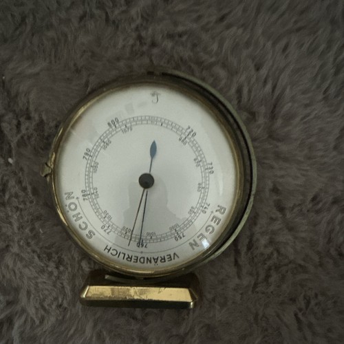 Rundes messing tischbarometer - messing,