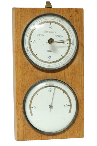Altes fischer holz barometer - fischer,